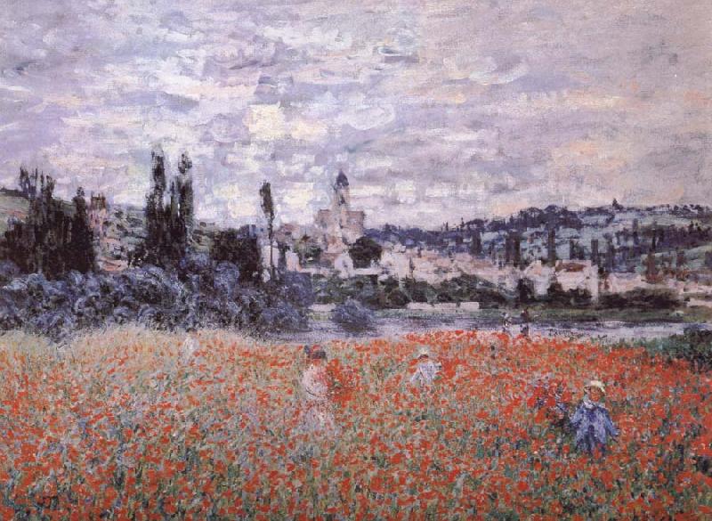 Claude Monet Poppy Field near Vetheuil oil painting picture